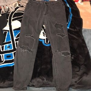 High rise jean legging crop